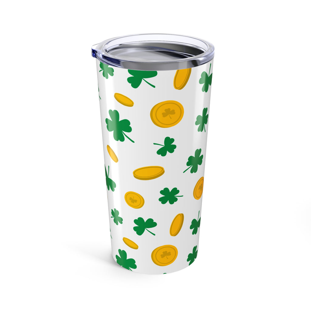 20oz Tumbler Shamrocks and Gold