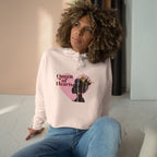 Queen of Hearts Crop Hoodie - Stylish and Empowering Women's Fashion
