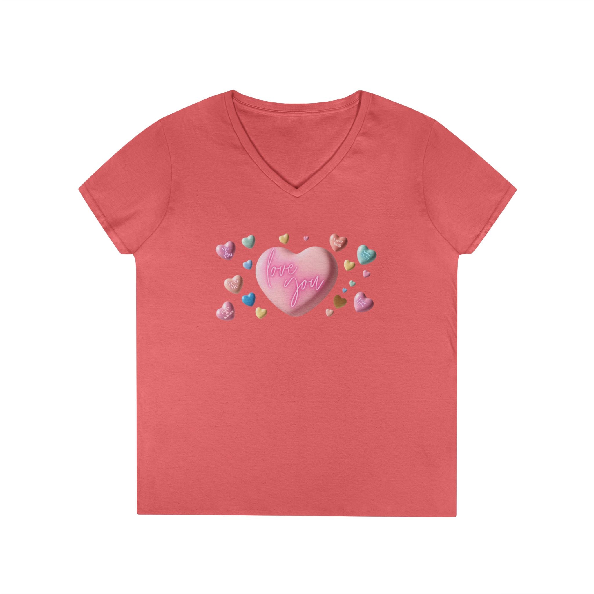Love Hearts V-Neck T-Shirt