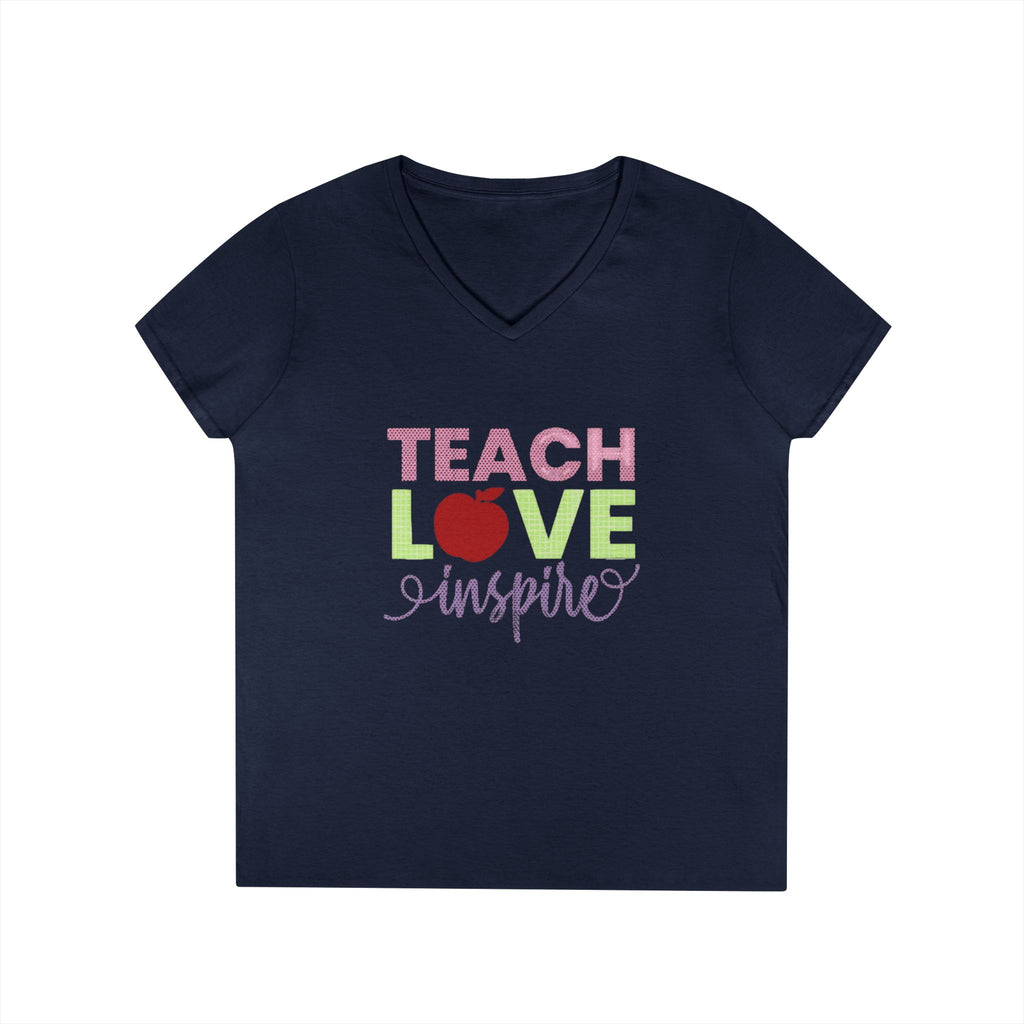 Teach Love Inspire Ladies' V-Neck T-Shirt