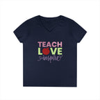 Teach Love Inspire Ladies' V-Neck T-Shirt