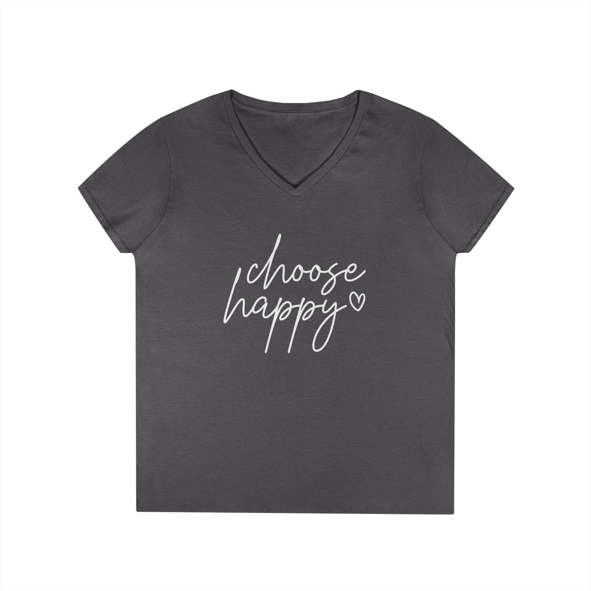 Choose Happy Ladies' V-Neck T-Shirt