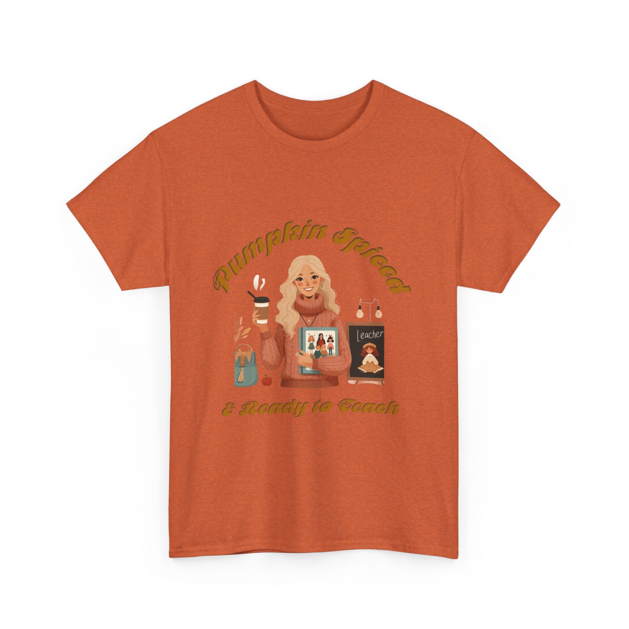 Pumpkin Spiced 6 Unisex Heavy Cotton Tee