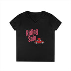 Riding Solo Valentine Ladies V-Neck Tee