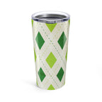 20oz Tumbler Green Diamonds
