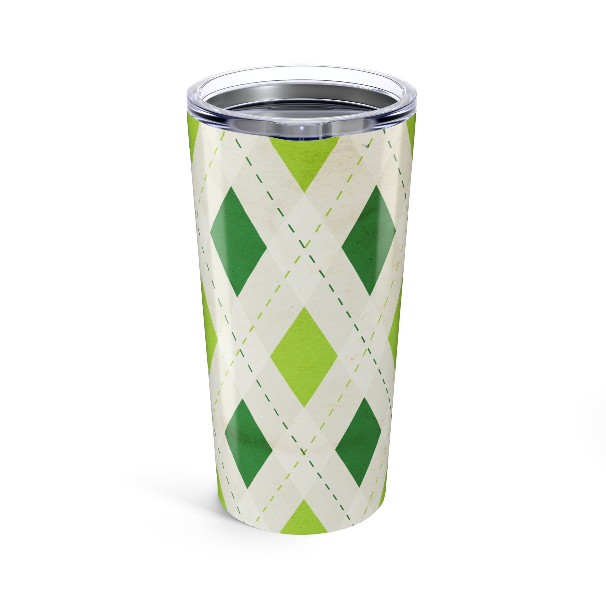 20oz Tumbler Green Diamonds