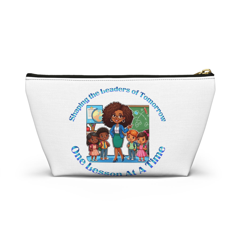 Shaping the Leaders of Tomorrow White Accessory Pouch w T-bottom