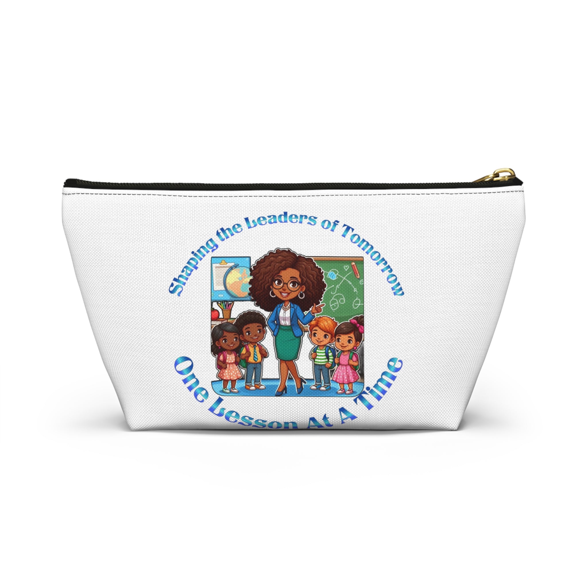 Shaping the Leaders of Tomorrow White Accessory Pouch w T-bottom
