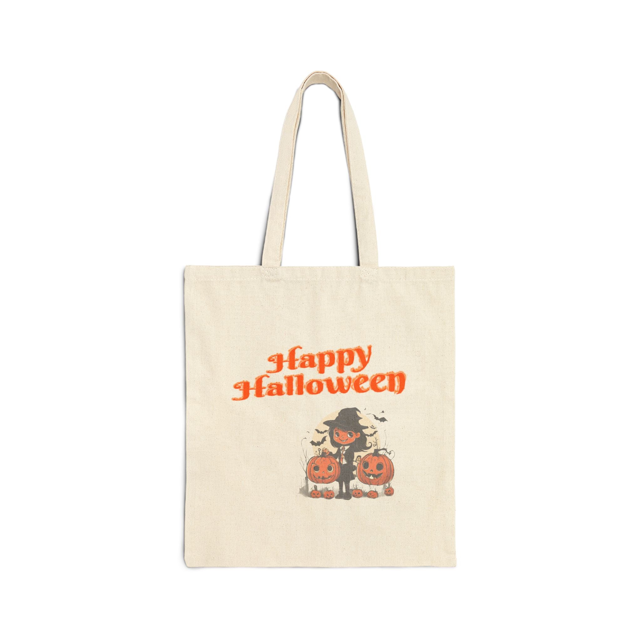 Happy Halloween 3 Cotton Canvas Tote Bag
