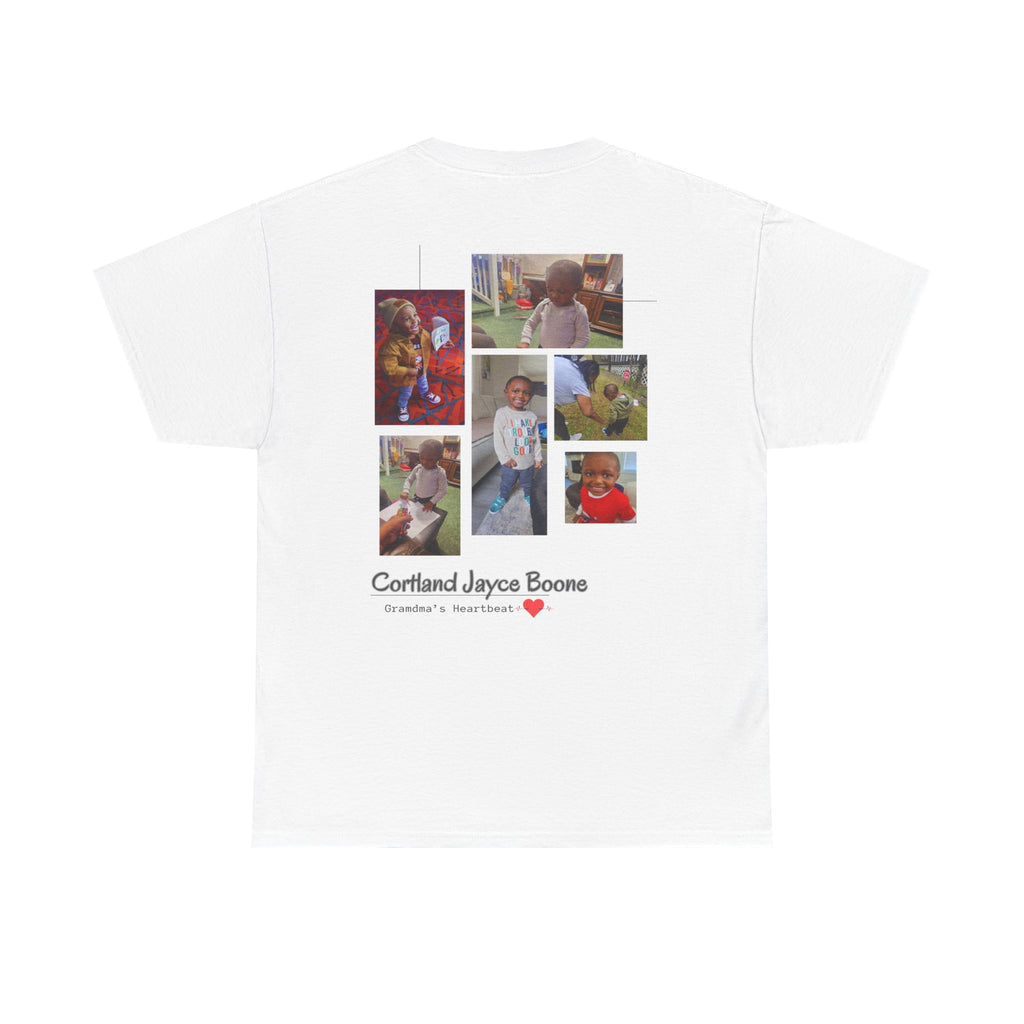 Grandma Heartbeat Adult Unisex Heavy Cotton Tee