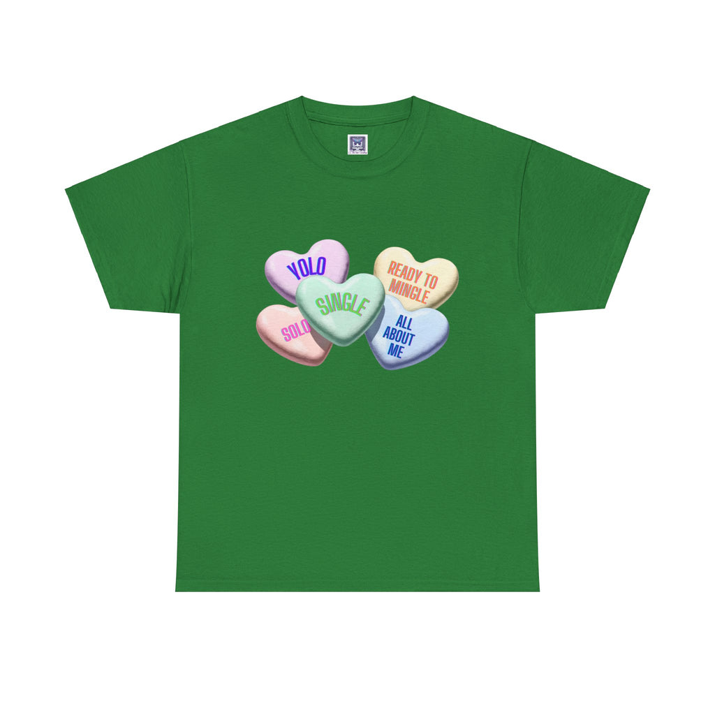 Single Hearts Valentine Unisex Tee