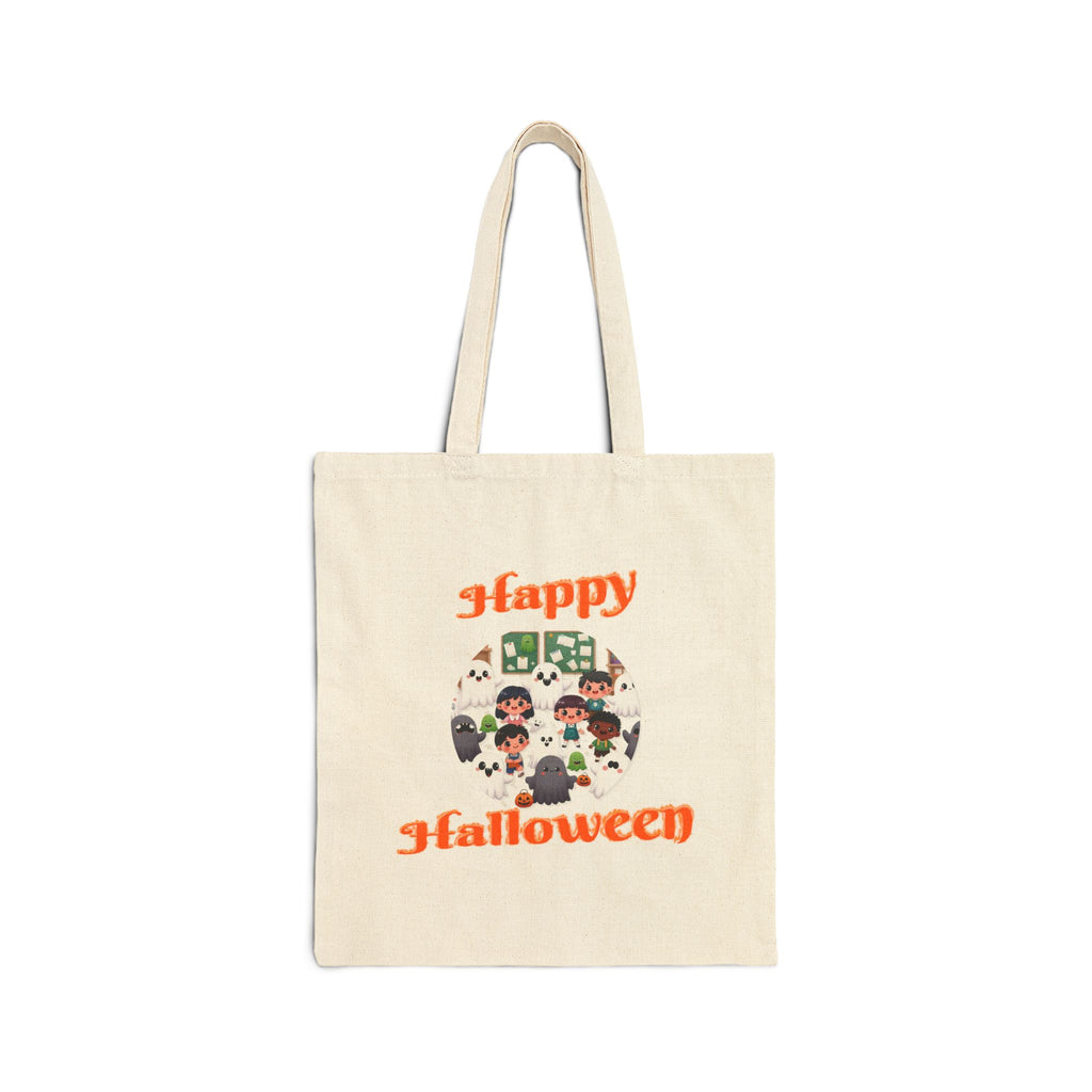 Happy Halloween Cotton Canvas Tote Bag