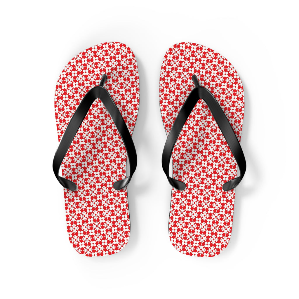 Flip Flops Flowery Red