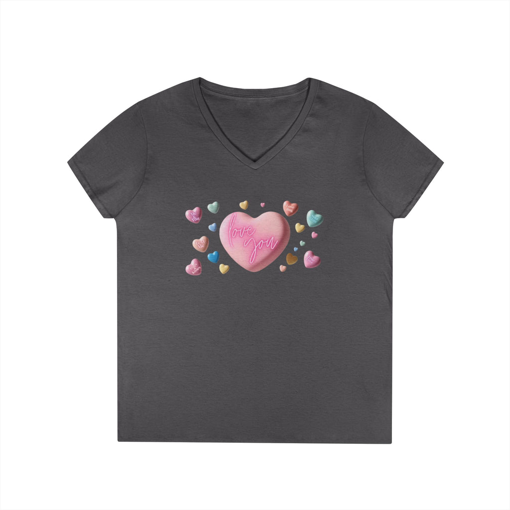Love Hearts V-Neck T-Shirt
