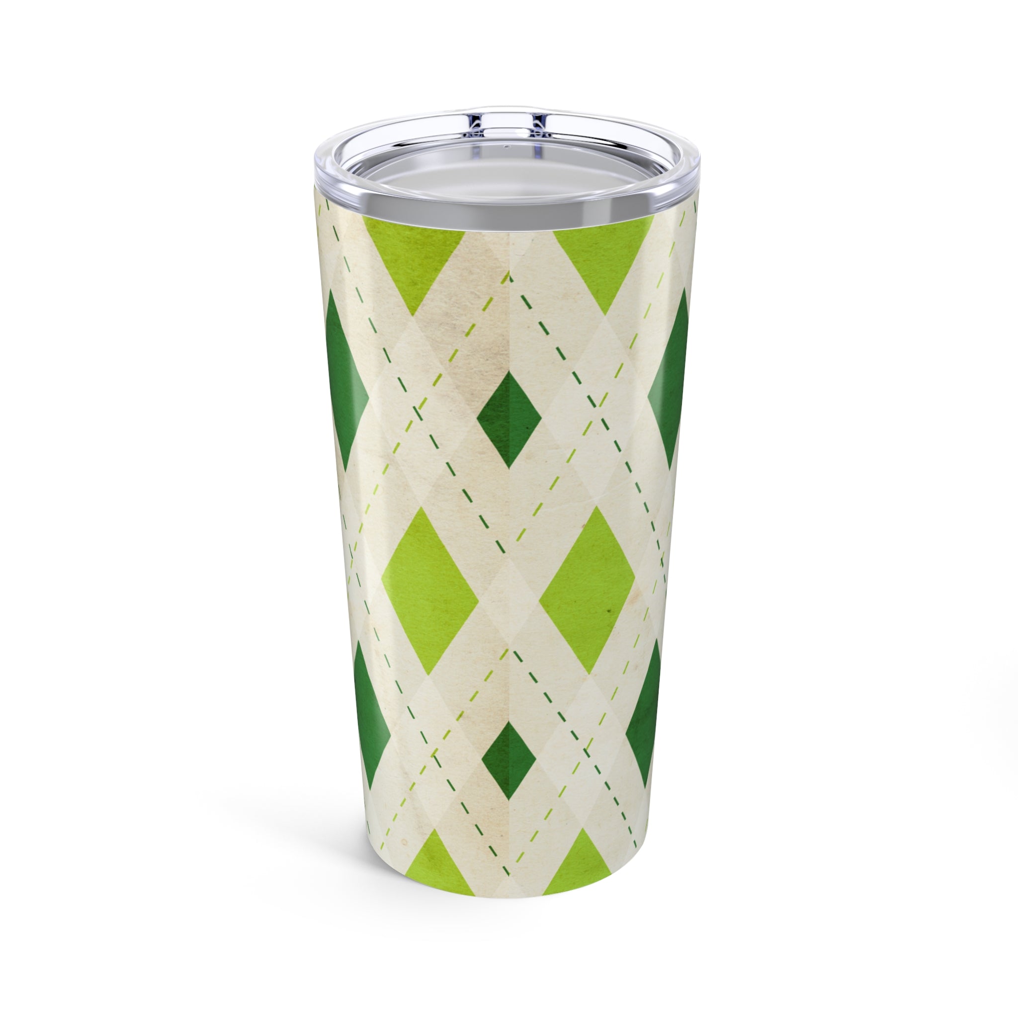 20oz Tumbler Green Diamonds