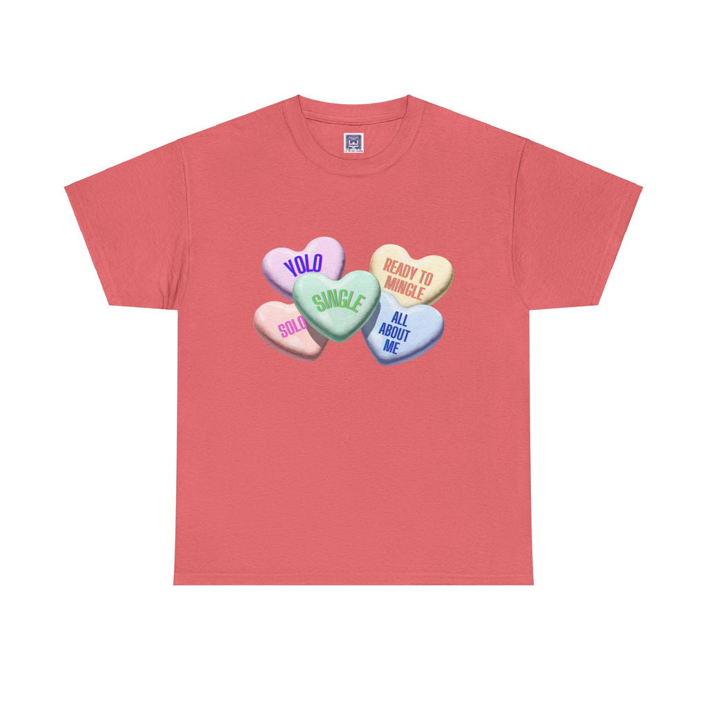 Single Hearts Valentine Unisex Tee