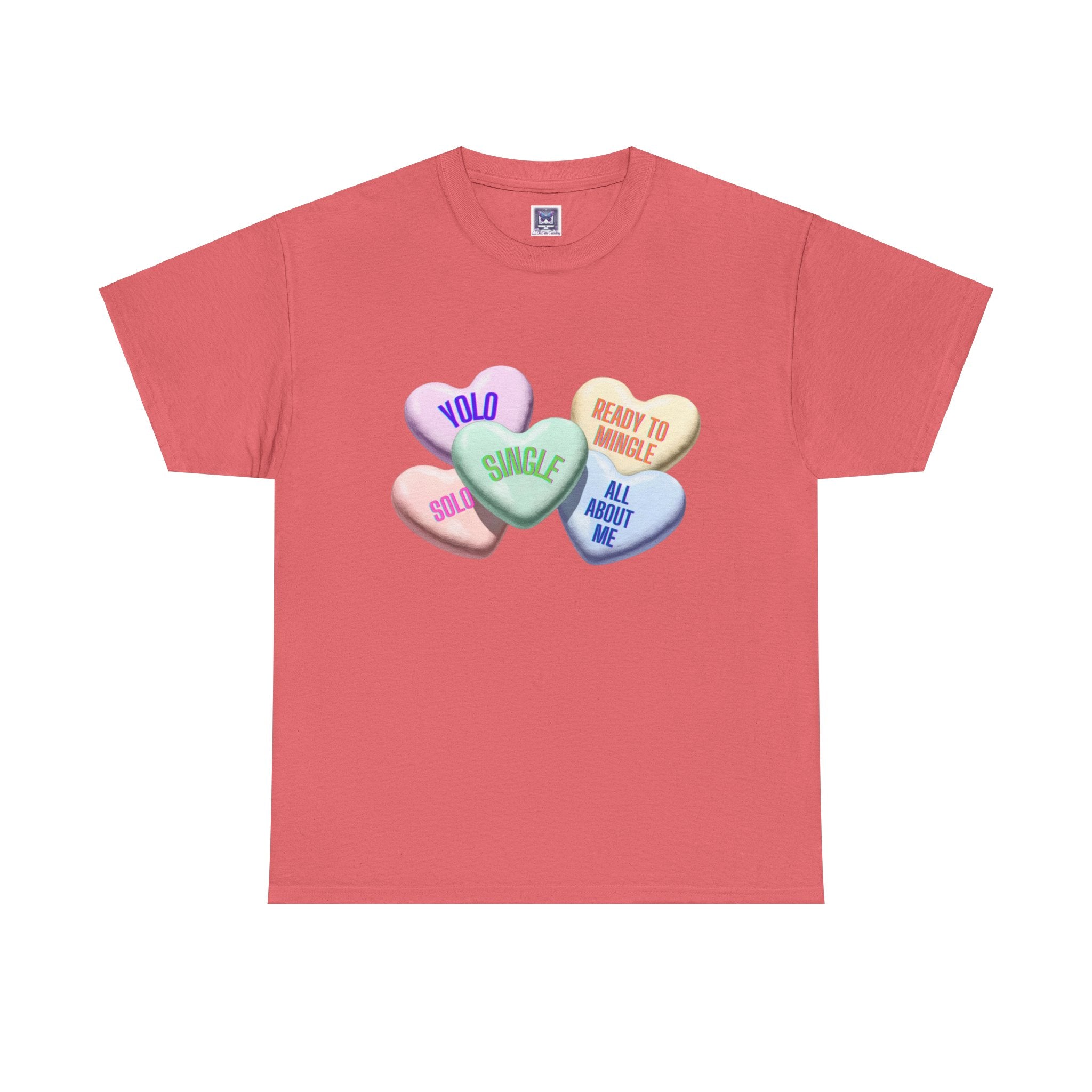 Single Hearts Valentine Unisex Tee