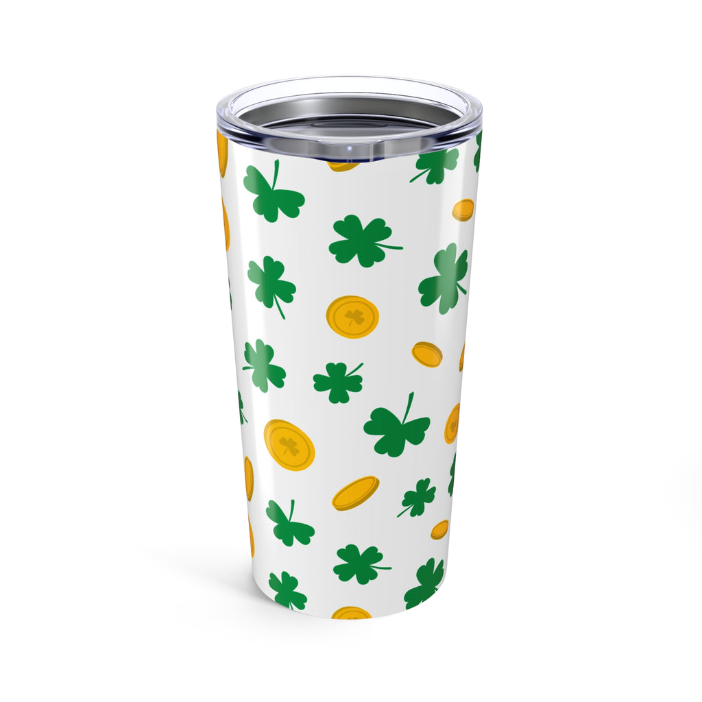 20oz Tumbler Shamrocks and Gold