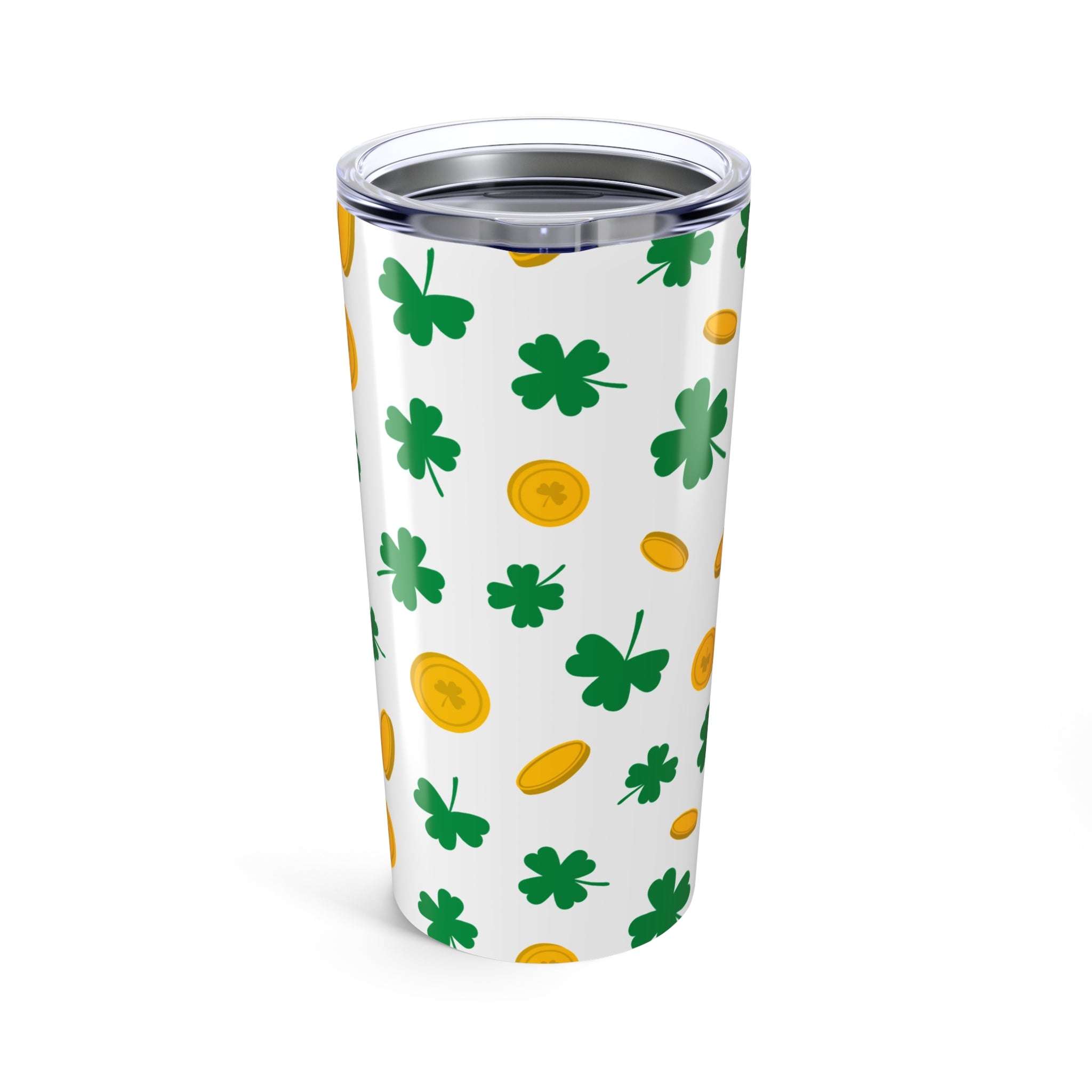 20oz Tumbler Shamrocks and Gold