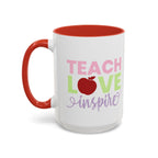 Teach Love Inspire Accent Coffee Mug
