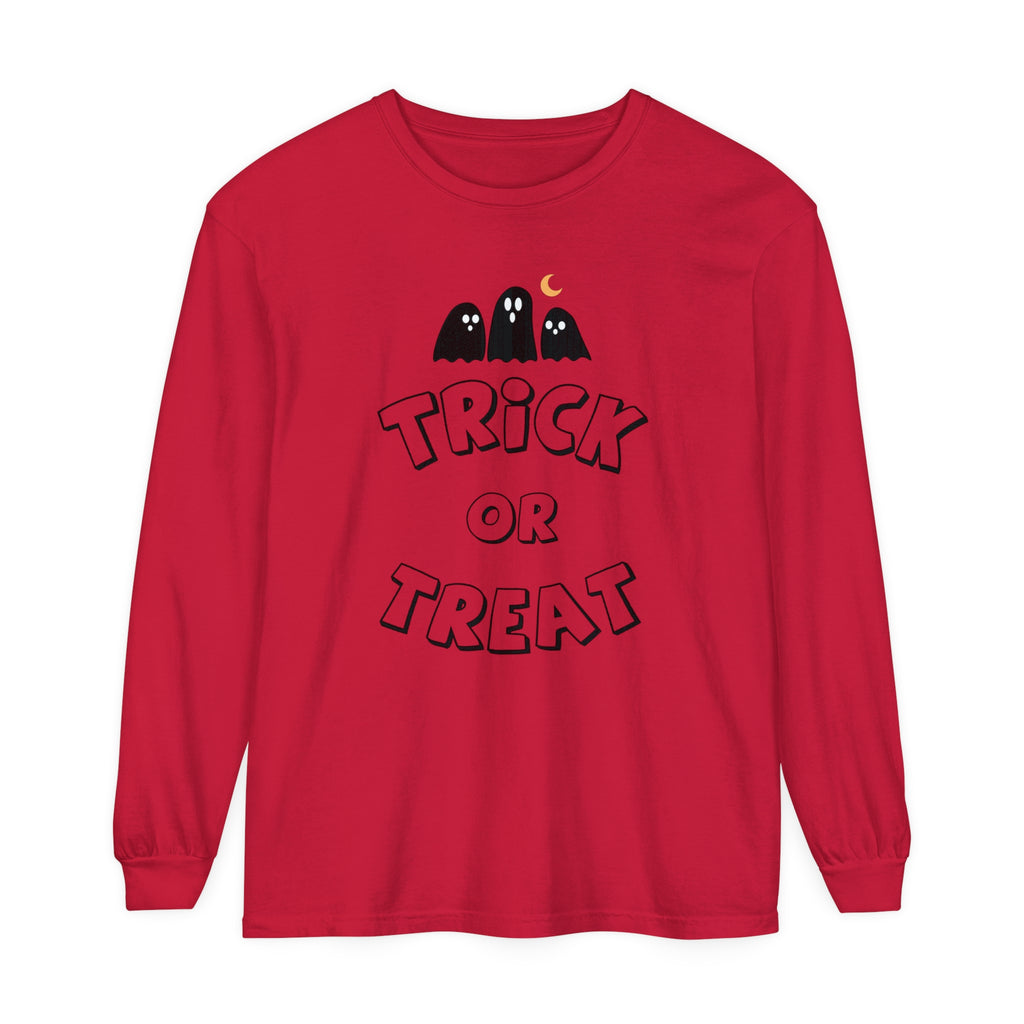 Adult Trick or Treat Long Sleeve Shirt Long Sleeve T-Shirt