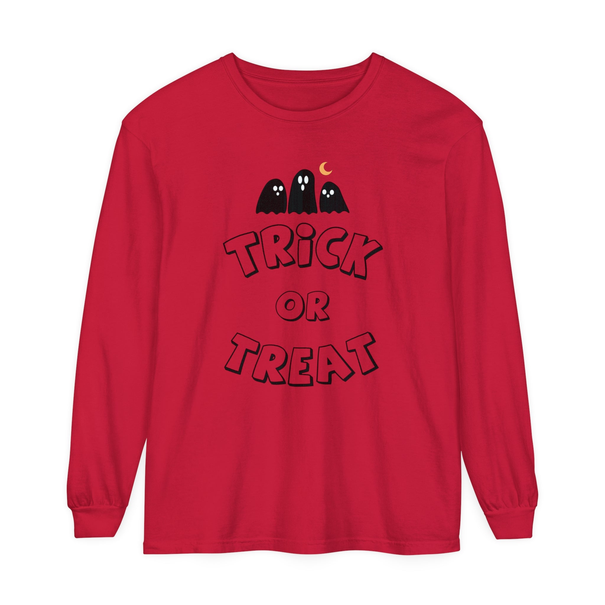Adult Trick or Treat Long Sleeve Shirt Long Sleeve T-Shirt
