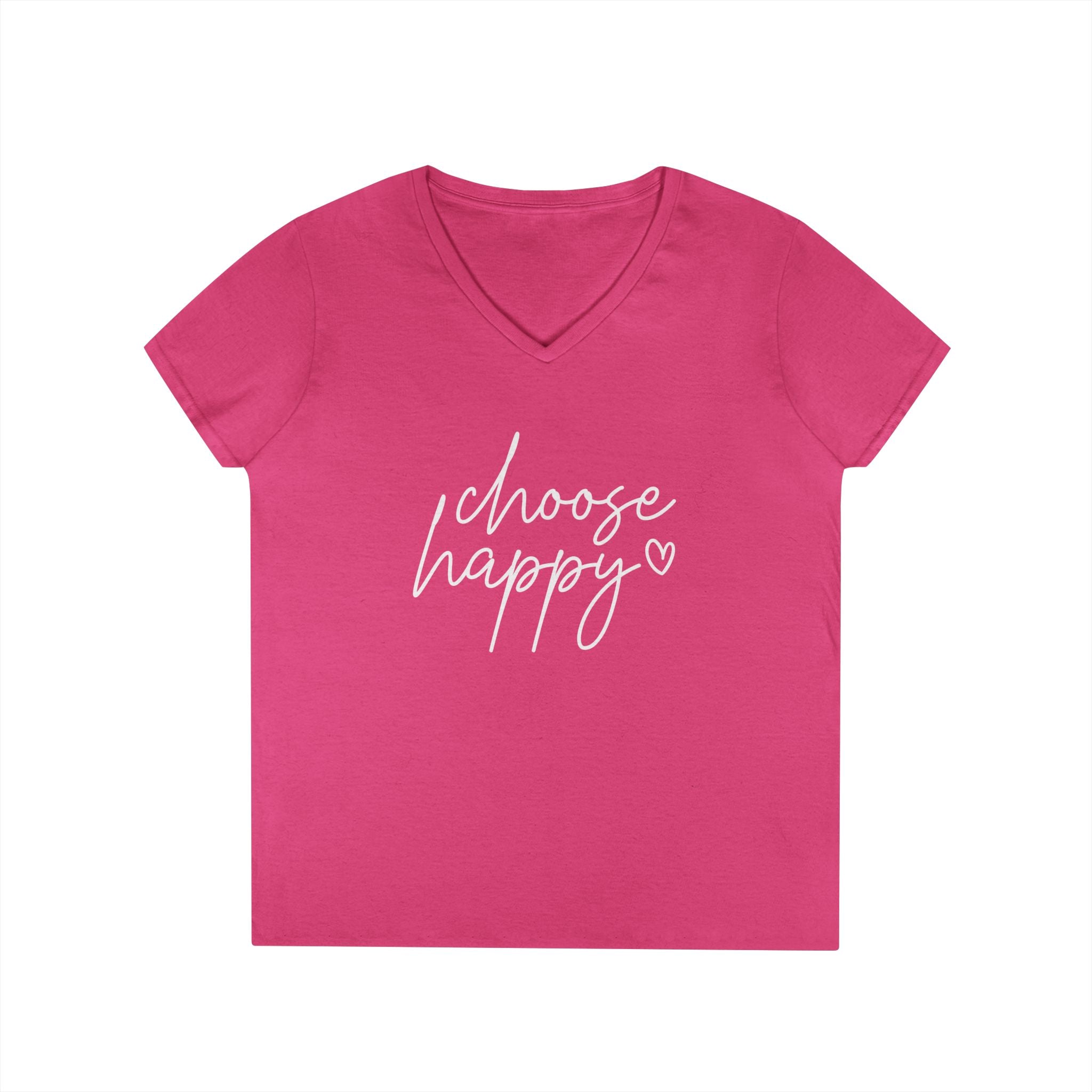 Choose Happy Ladies' V-Neck T-Shirt