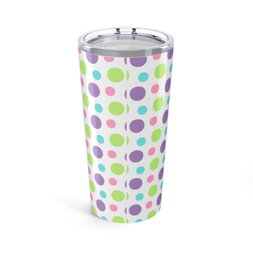 20oz Tumbler Colorful Polka Dot