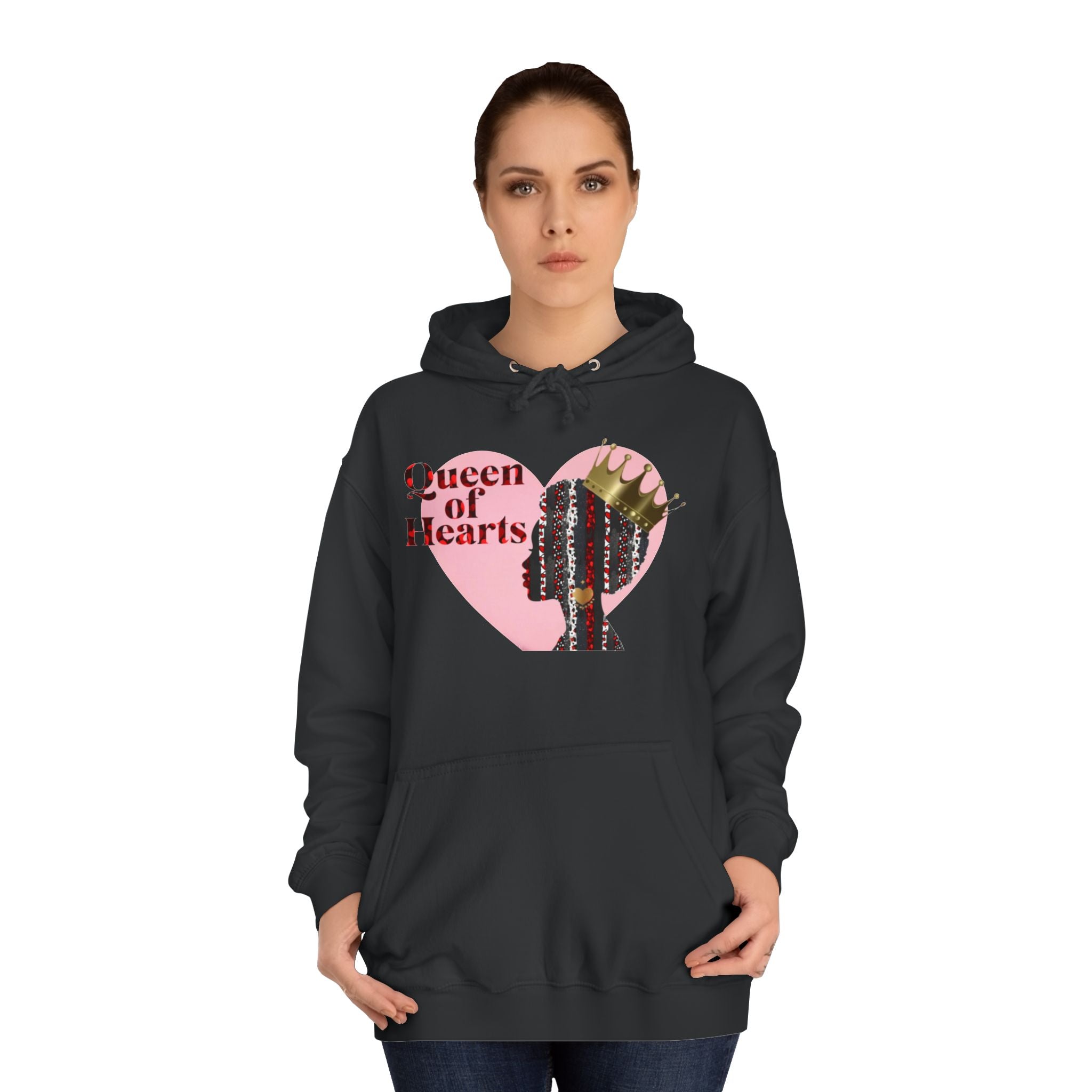 Queen of Hearts Unisex College Hoodie