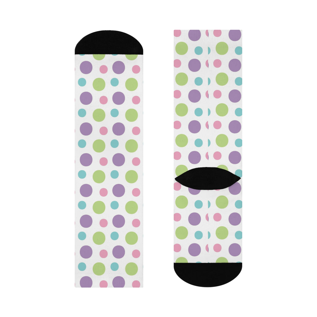 Cozy Cushioned Polka Dots Crew Socks