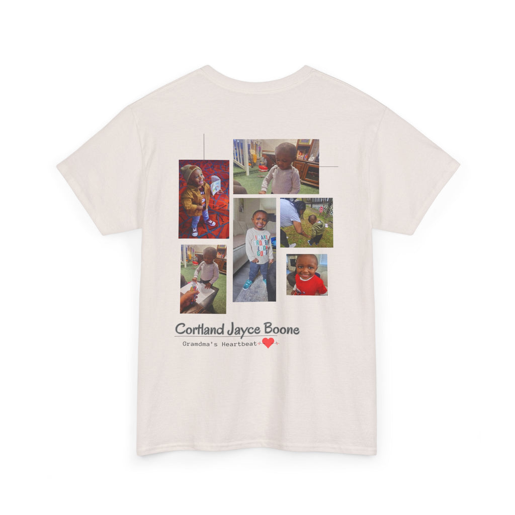 Grandma Heartbeat Adult Unisex Heavy Cotton Tee