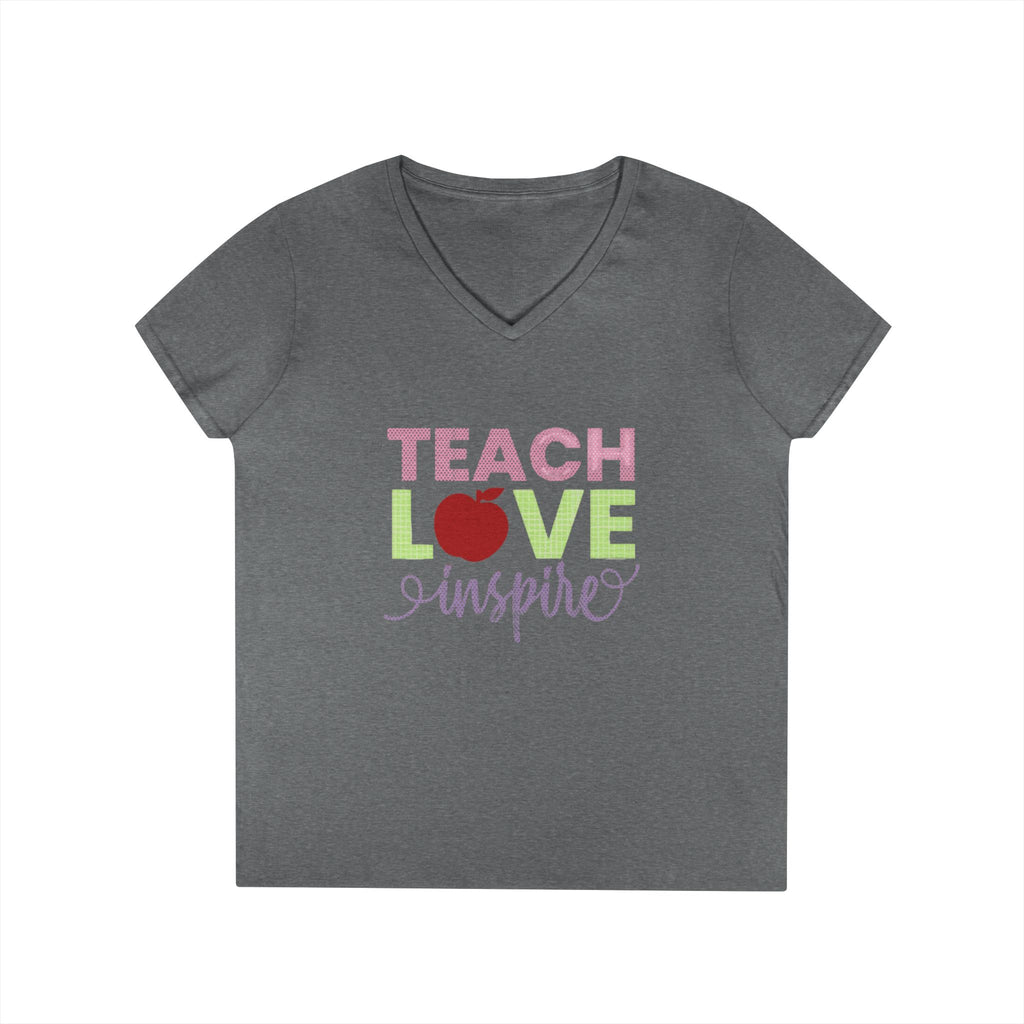 Teach Love Inspire Ladies' V-Neck T-Shirt