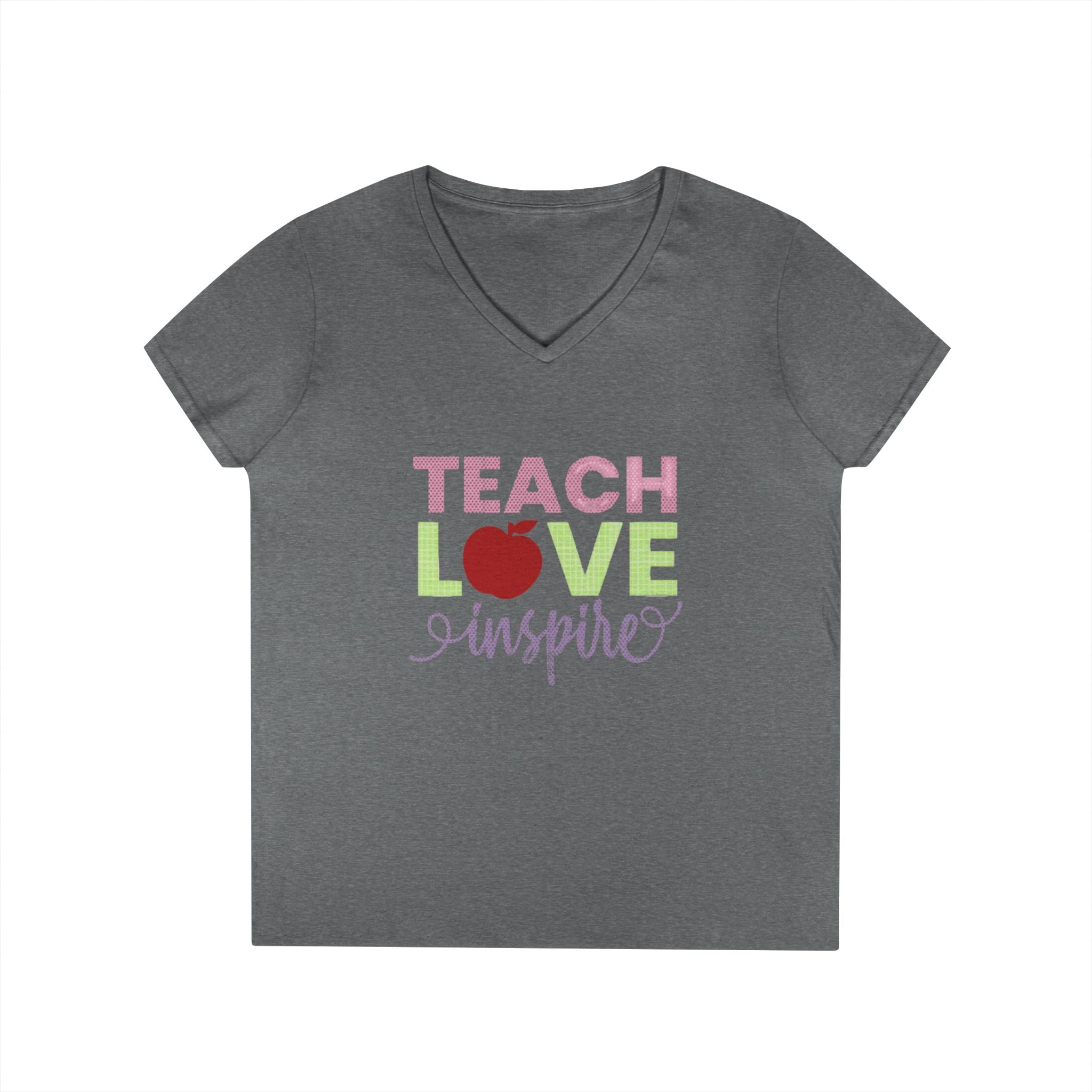 Teach Love Inspire Ladies' V-Neck T-Shirt