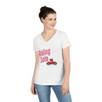 Riding Solo Valentine Ladies V-Neck Tee