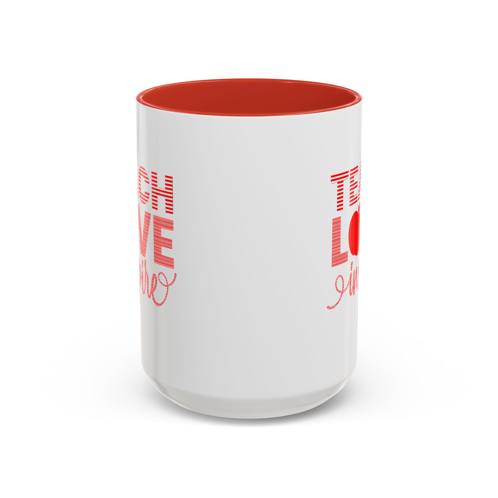 Teach Love Inspire Accent Coffee Mug