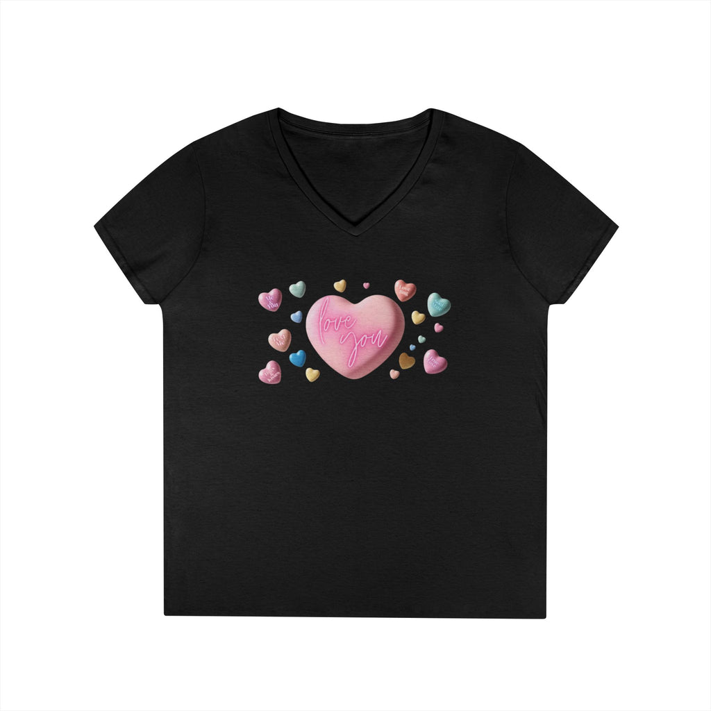 Love Hearts V-Neck T-Shirt
