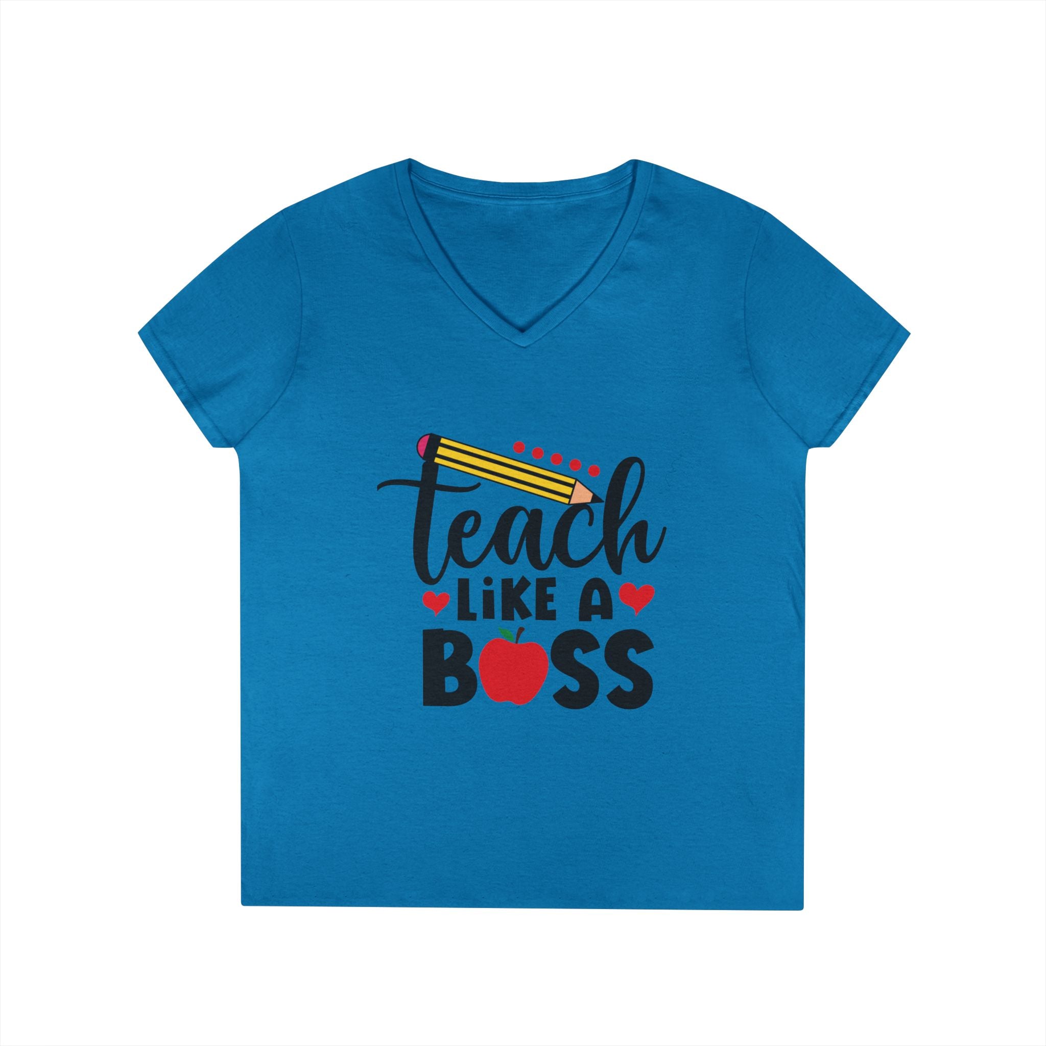 Teach Like A Boss Ladies' V-Neck T-Shirt