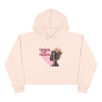 Queen of Hearts Crop Hoodie - Stylish and Empowering Women's Fashion