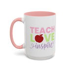 Teach Love Inspire Accent Coffee Mug
