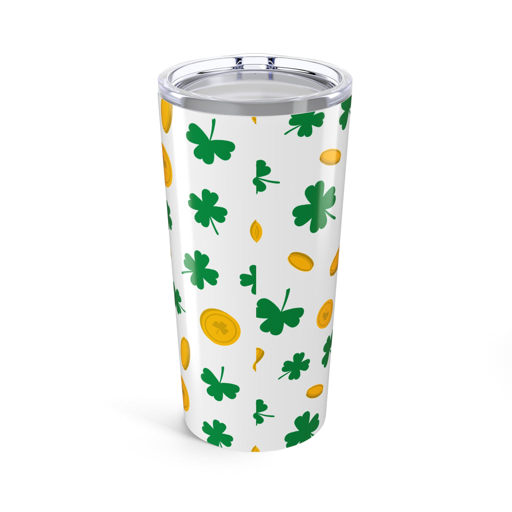 20oz Tumbler Shamrocks and Gold