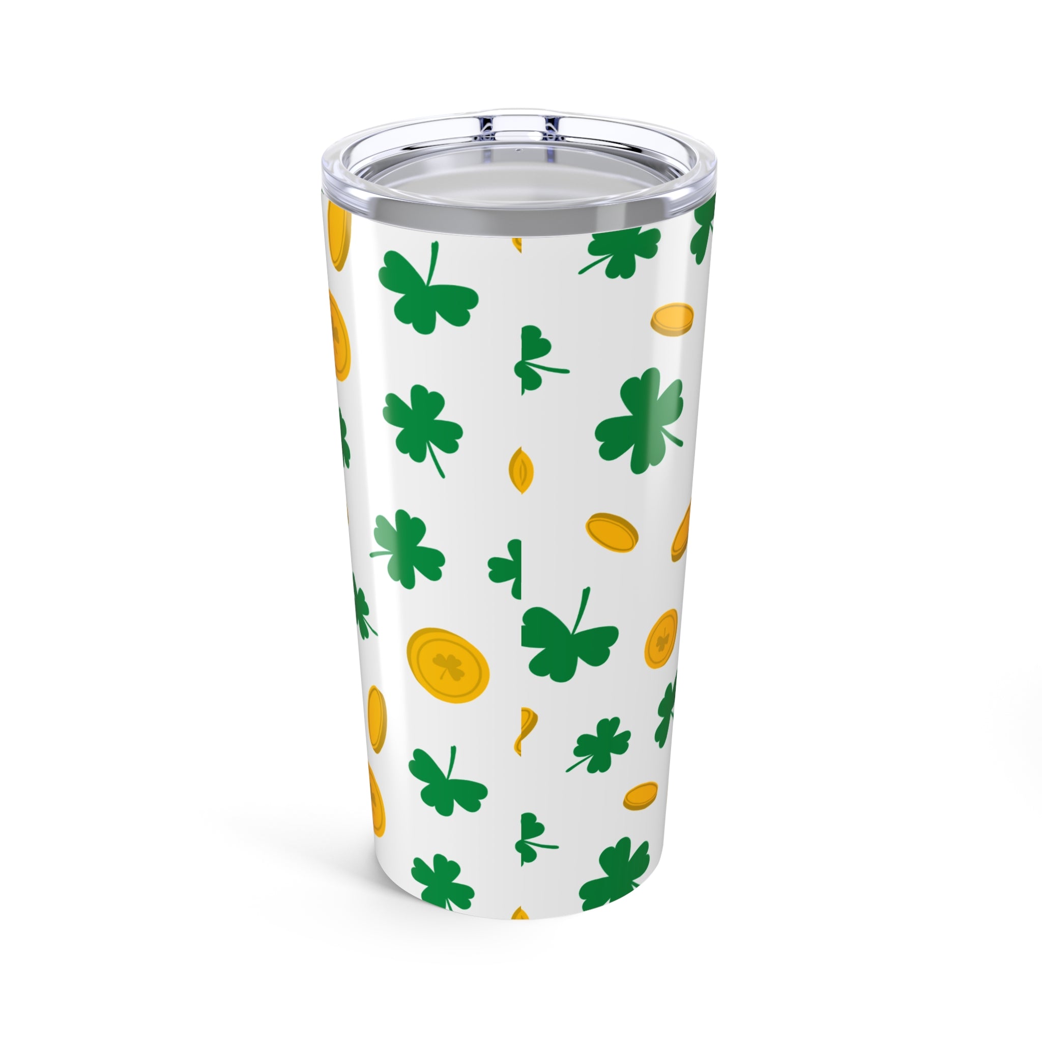 20oz Tumbler Shamrocks and Gold