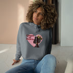Queen of Hearts Crop Hoodie - Stylish and Empowering Women's Fashion