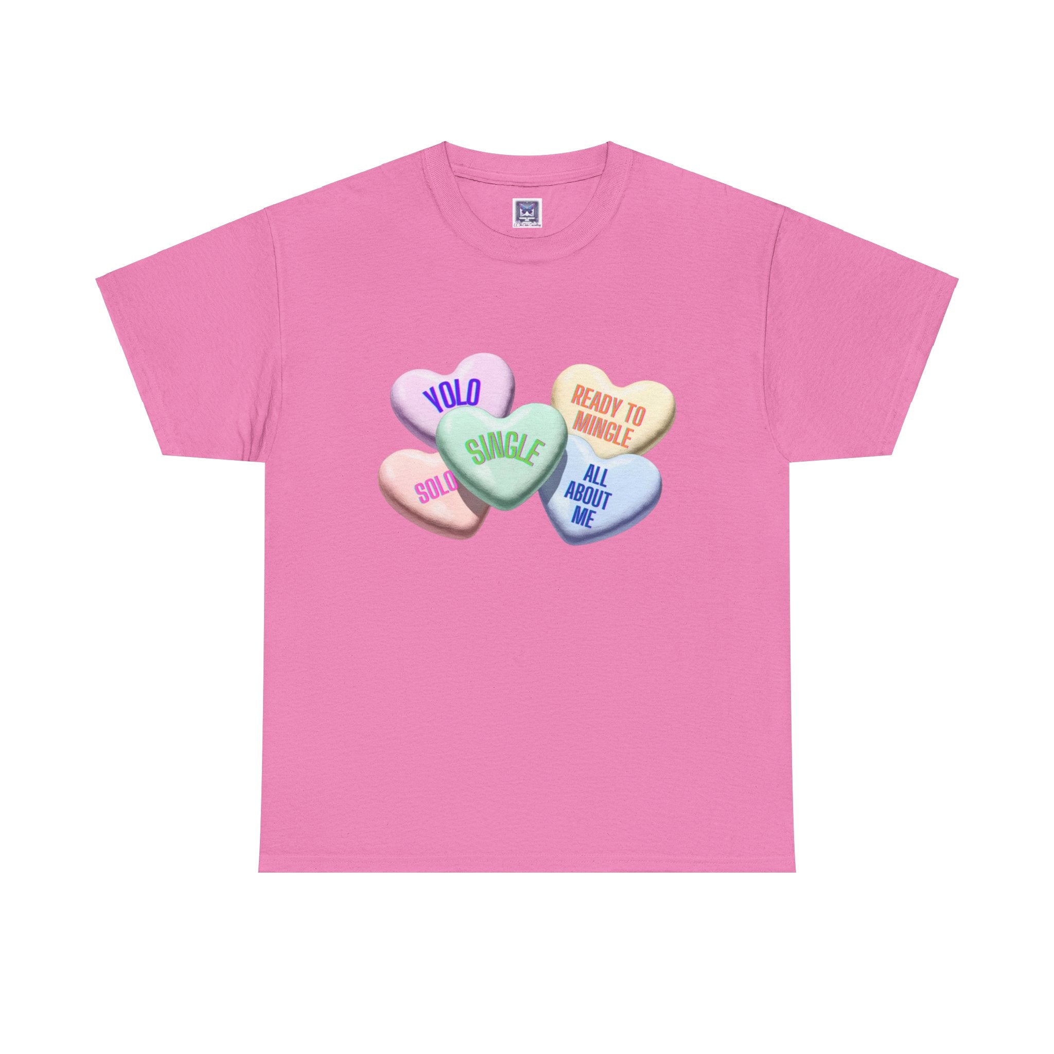 Single Hearts Valentine Unisex Tee