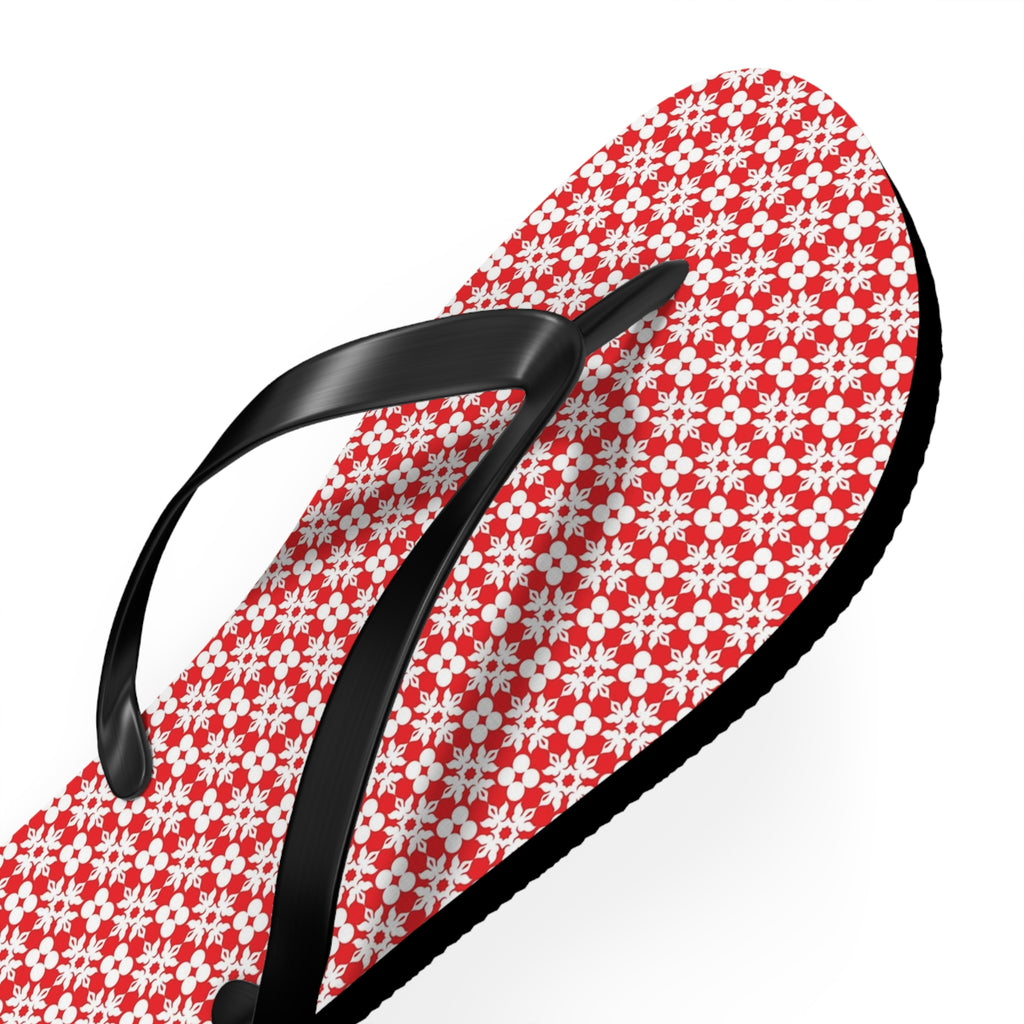 Flip Flops Flowery Red