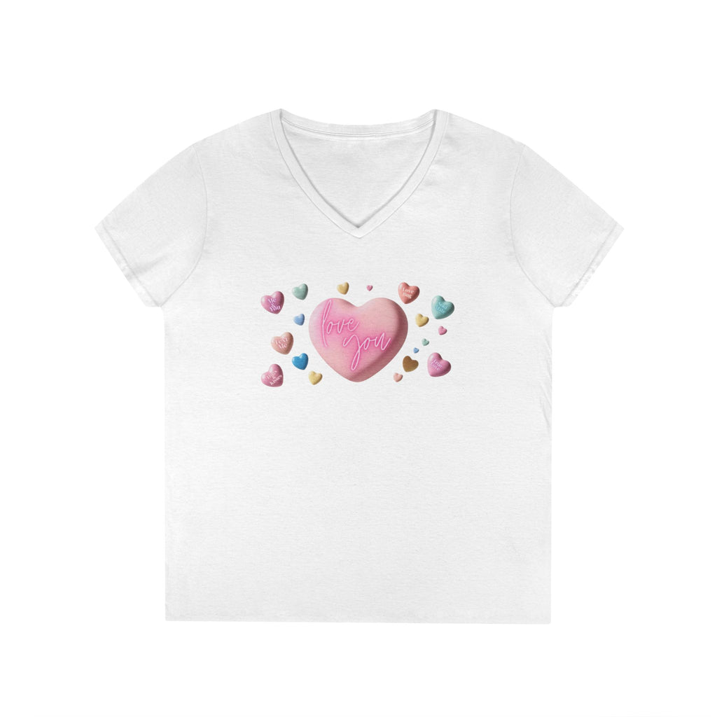 Love Hearts V-Neck T-Shirt