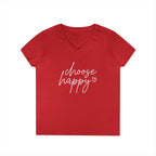 Choose Happy Ladies' V-Neck T-Shirt
