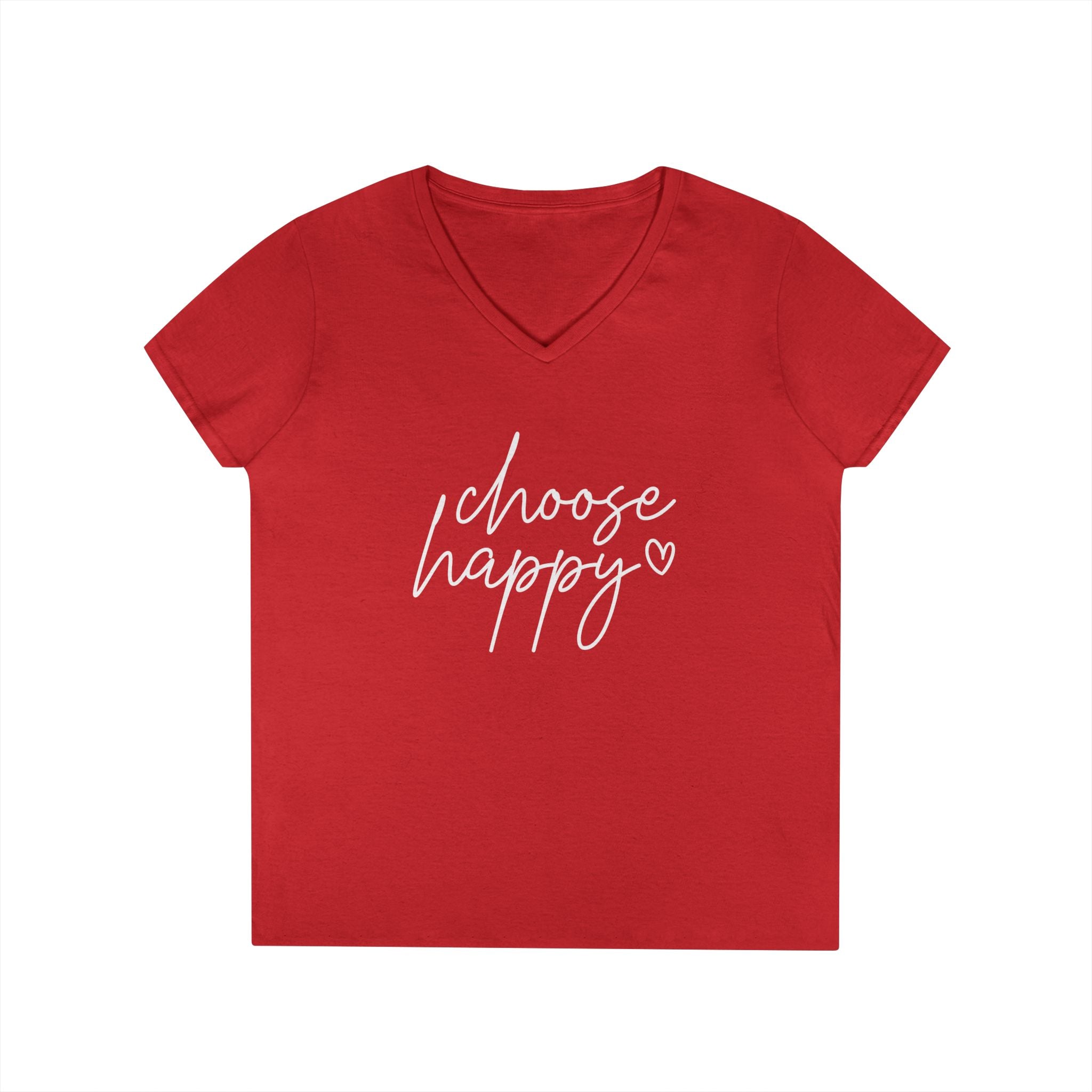 Choose Happy Ladies' V-Neck T-Shirt