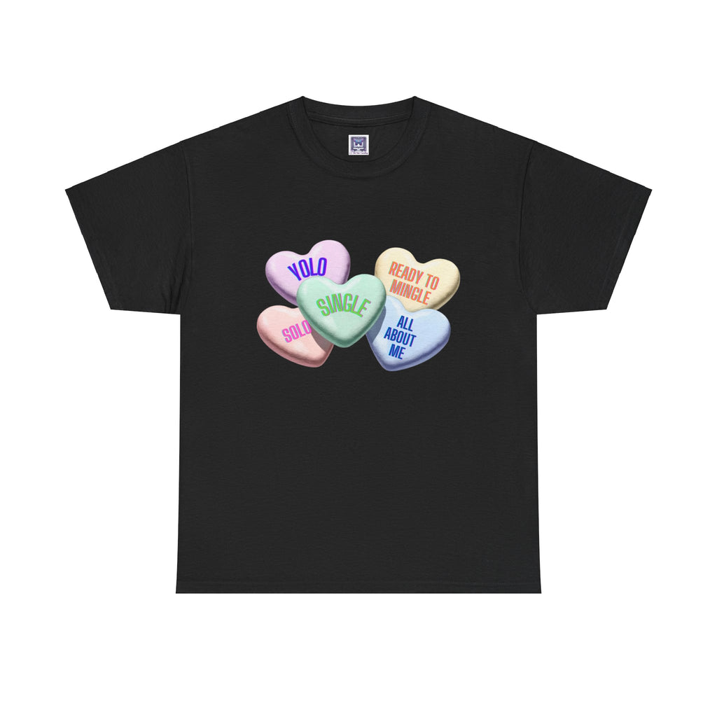Single Hearts Valentine Unisex Tee