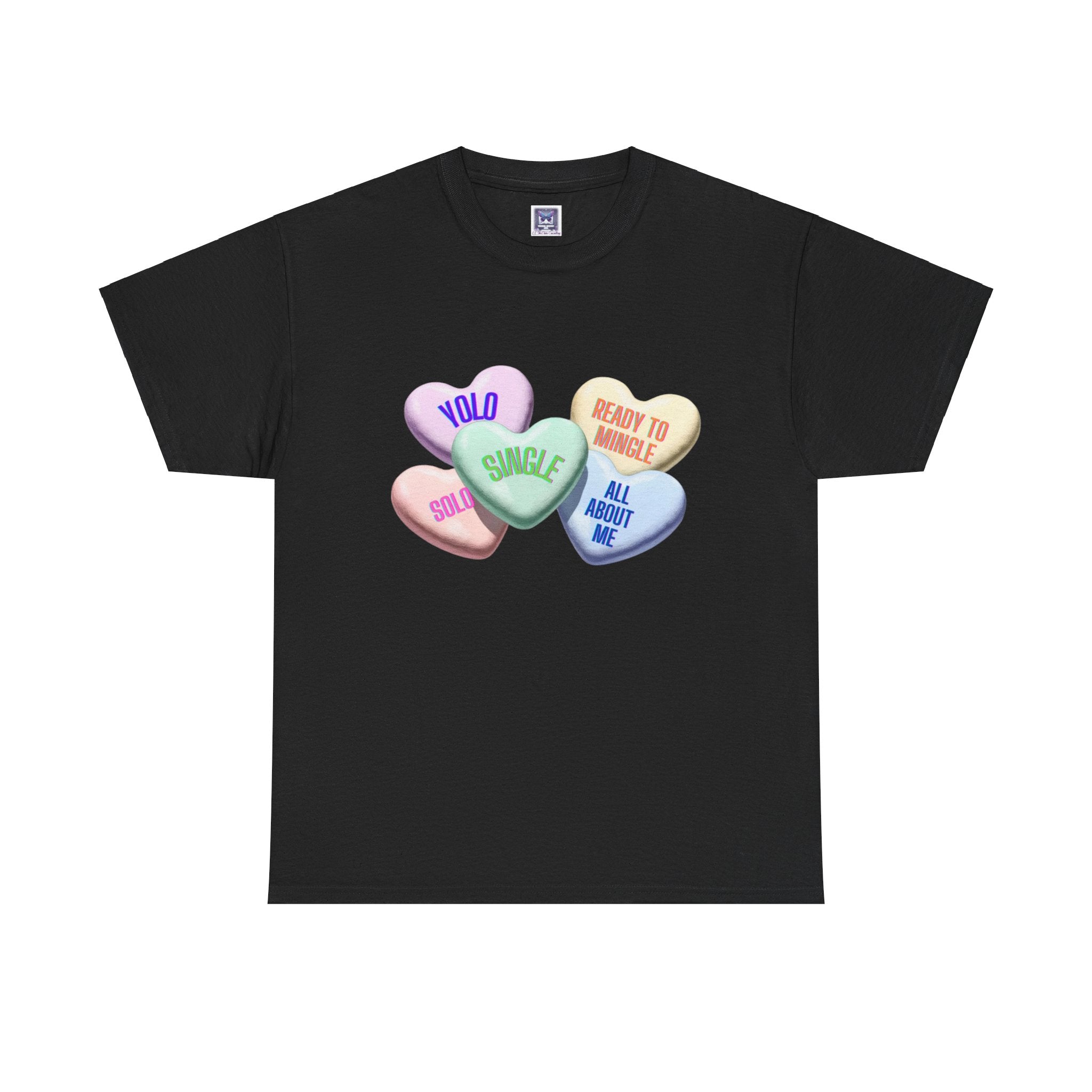 Single Hearts Valentine Unisex Tee