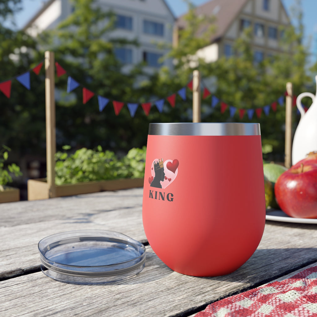 King of Hearts Valentine's Wine Tumbler